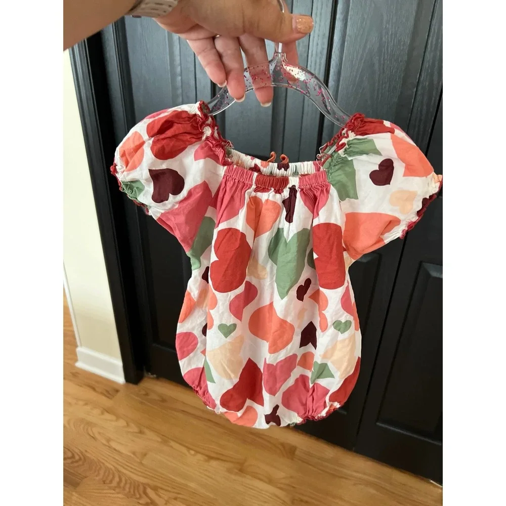 Pink chicken Baby Lexi‎ Bubble - Vintage Hearts size 3-6